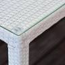 Стол садовый плетеный из искусственного ротанга MILANO 150 см белый