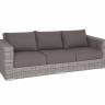 "Боно" диван из искусственного ротанга трехместный, цвет серый
