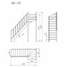 Деревянная межэтажная лестница ЛЕС-715