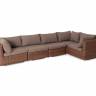 "Лунго" трансформирующийся диван из искусственного ротанга, цвет коричневый