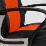 Кресло компьютерное «Рейсер Нью» (Racer New) (Искусств. чёрн. кожа + оранжевая сетка)