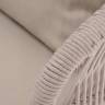 "Милан" лаунж-зона 5-местная плетеная из роупа (веревки), каркас алюминиевый белый, роуп бежевый