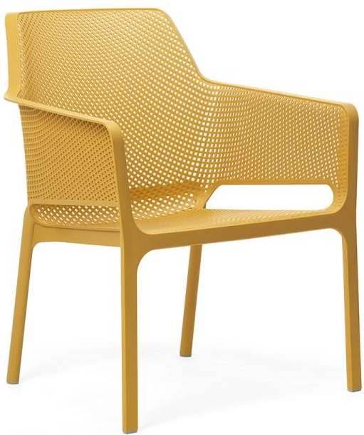Кресло пластиковое Net Relax горчичный 670х710х865 мм