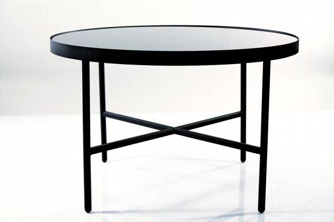 Кофейный столик круглый Сallisto М со стеклом