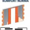 Кассета KOMFORT NORMA (под штукатурку) для двух дверей до 2700 мм