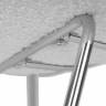 Кресло дизайнерское DOBRIN EMILY, белый (букле) ткань , хромированная сталь