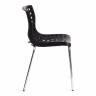 Стул SKALBERG (mod. C-084-A) металл/пластик, 46 х 56 х 79 см, Black (черный) / Chrome (хром) (Комплект из 4 шт.) Black (черный) / Chrome (хром) металл/пластик