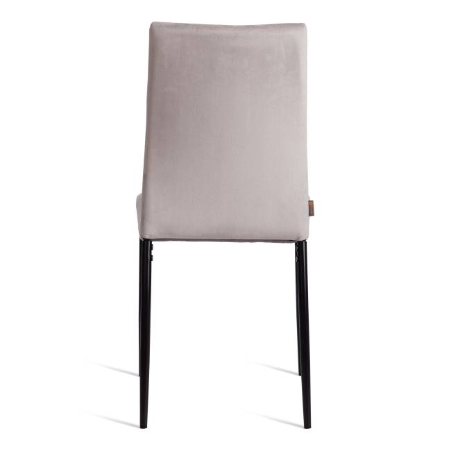 Стул CAPRI (mod. BC565-DC) / 1 шт. в упаковке металл, флок, 43 х 53 х 92 см, Light grey (светло-серый) HLR14 / черный светло-серый металл, флок