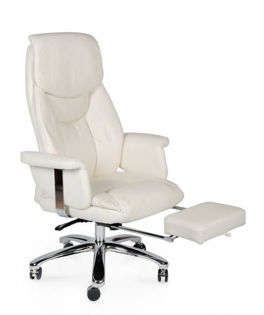 Кресло офисное / Парламент / (ivory) сталь + хром /слоновая кость кожа Кресло офисное / Парламент / (ivory) сталь + хром /слоновая кость кожа