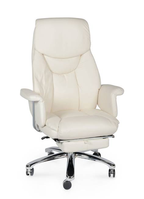 Кресло офисное / Парламент / (ivory) сталь + хром /слоновая кость кожа Кресло офисное / Парламент / (ivory) сталь + хром /слоновая кость кожа