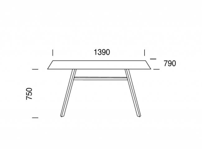 Стол ламинированный Tower белый 1390х790х750 мм