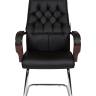 Кресло офисное / Боттичелли CF / дерево / черная кожа