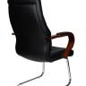 Кресло офисное / Боттичелли CF / дерево / черная кожа