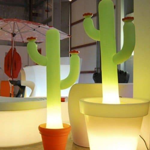 Светильник пластиковый напольный Cactus Lighting зеленый, тыквенный оранжевый 540х420х1300 мм