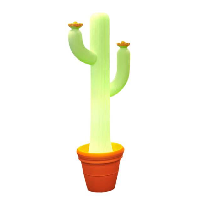 Светильник пластиковый напольный Cactus Lighting зеленый, тыквенный оранжевый 540х420х1300 мм