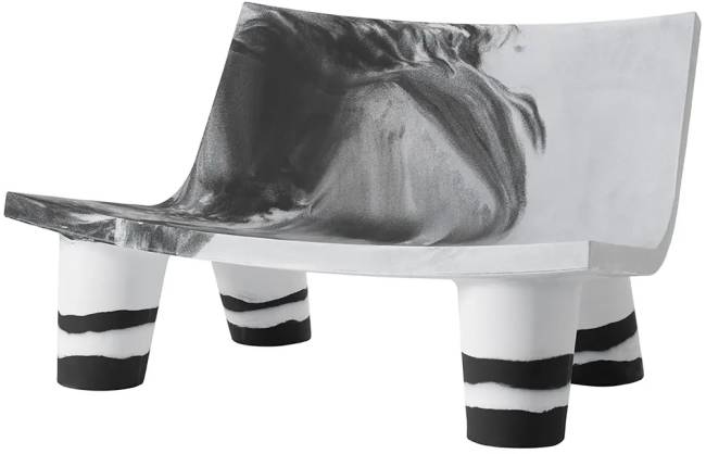 Диван пластиковый двухместный Low Lita Love Anniversary Edition арабескато 1180х800х700 мм