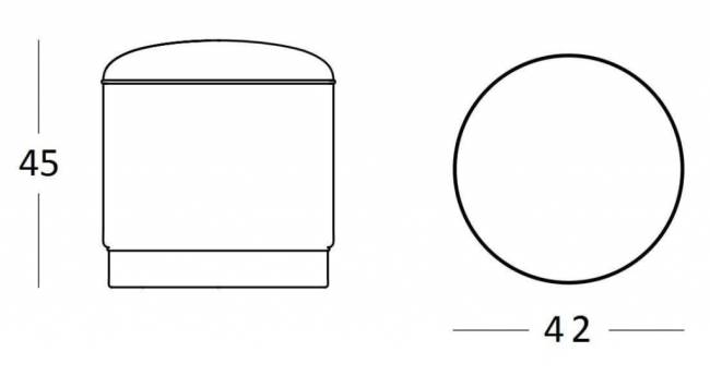 Пуф пластиковый мягкий Mara Masai Standard Ø420х450 мм Пуф пластиковый мягкий Mara Masai Standard Ø420х450 мм