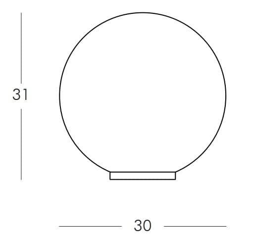 Светильник пластиковый настольный Mineral 30 Lighting белый, красный Ø300х310 мм