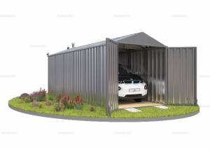 Хозблок SKOGGY секционный с двускатной крышей 6 х 2 м, цинковый