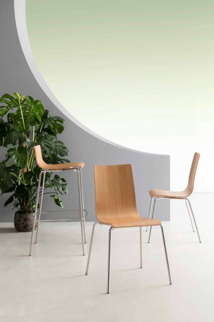 Стул деревянный барный Lila Stool 79 470х500х990 мм