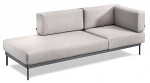 Кушетка металлическая с левым подлокотником Solaya 9 2220х500х800 мм