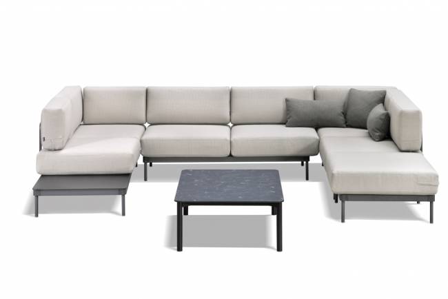 Кушетка металлическая с левым подлокотником Solaya 9 2220х500х800 мм