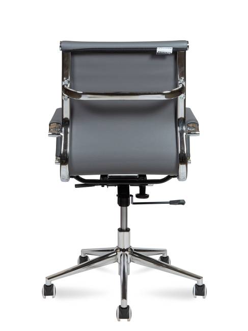 Кресло офисное / Техно LB только Москва / УЦЕНКА  хром / серая экокожа