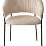 Стул ГЕММА, цвет H-06 Бежевый, велюр / черный каркас М-City