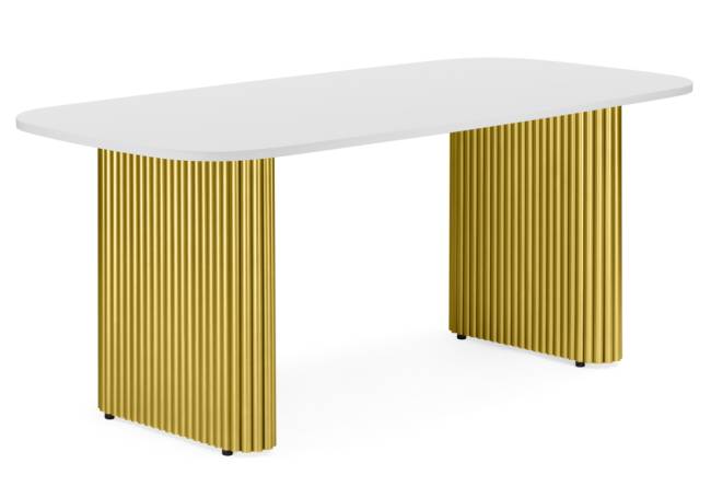 Бавария B 180 х 90 белая пленка шагрень / золото