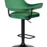 Набор 2 шт Стул барный DOBRIN CHARLY BLACK, зеленый велюр (MJ9-88)