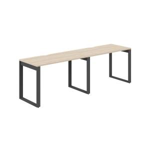 AG.171.AR.V.72.AN / Рабочая станция s-b-s 2400х600х750 / профиль О-образный: 70х20 антрацит; столешница с вырезом; столешница: акация равелло