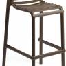 Стул пластиковый барный Doga Stool табак 510х515х985 мм