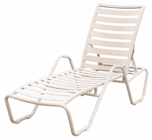 Шезлонг-лежак металлический Sunbed бежевый 2000х625х1050