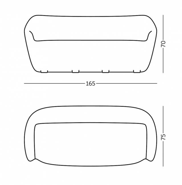 Диван пластиковый двухместный Reborn Standard мокко коричневый 1180х800х700 мм Диван пластиковый двухместный Reborn Standard мокко коричневый 1180х800х700 мм