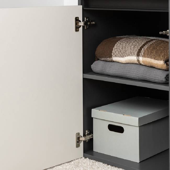 Мебель для гостиной модульная Сидней № 121 цвет антрацит/МДФ веллюто капучино