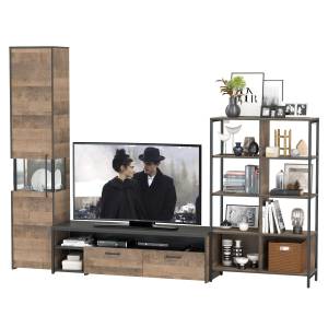 Гостиная с подсветкой Трувор № 16 цвет дуб гранж песочный/интра