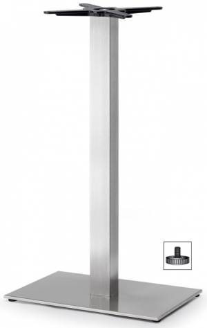 Подстолье металлическое барное Tiffany сатинированный стальной 600х400х1090 мм