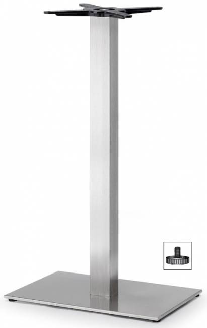 Подстолье металлическое барное Tiffany сатинированный стальной 600х400х1090 мм