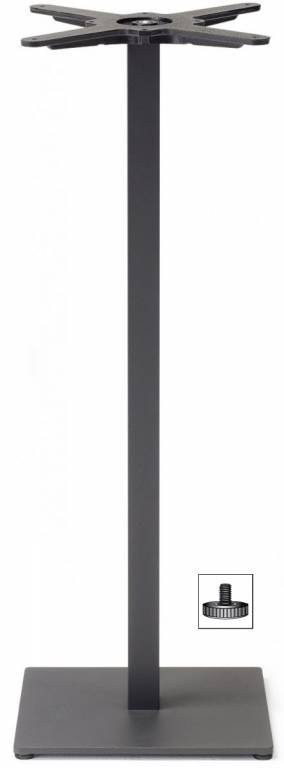 Подстолье металлическое барное Tiffany антрацит 400х400х1090 мм