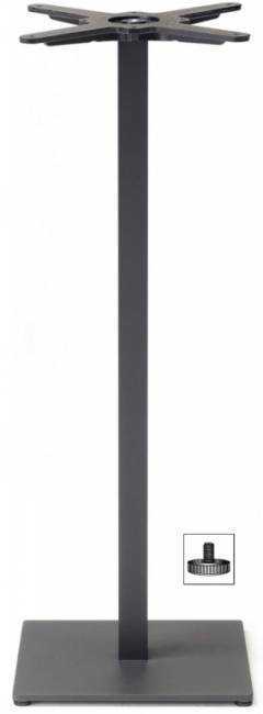 Подстолье металлическое барное Tiffany антрацит 400х400х1090 мм