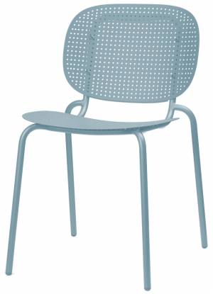 Стул металлический Si-Si Dots голубой 500х550х800 мм