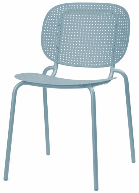 Стул металлический Si-Si Dots голубой 500х550х800 мм