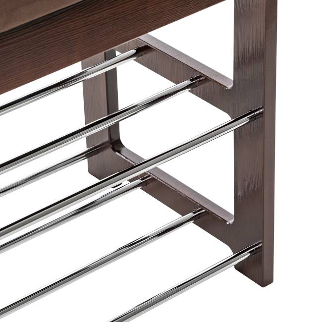 Банкетка Leset "Грейс" Орех V23 молочный шоколад, каретная стяжка