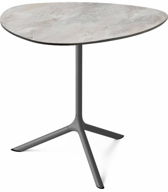 Стол ламинированный обеденный Tripe Maxi антрацит, каменный 830х830х740 мм