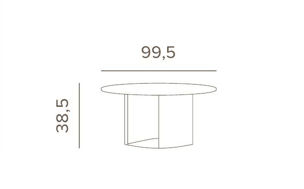 Столик металлический кофейный Cosy белый Ø995х385 мм