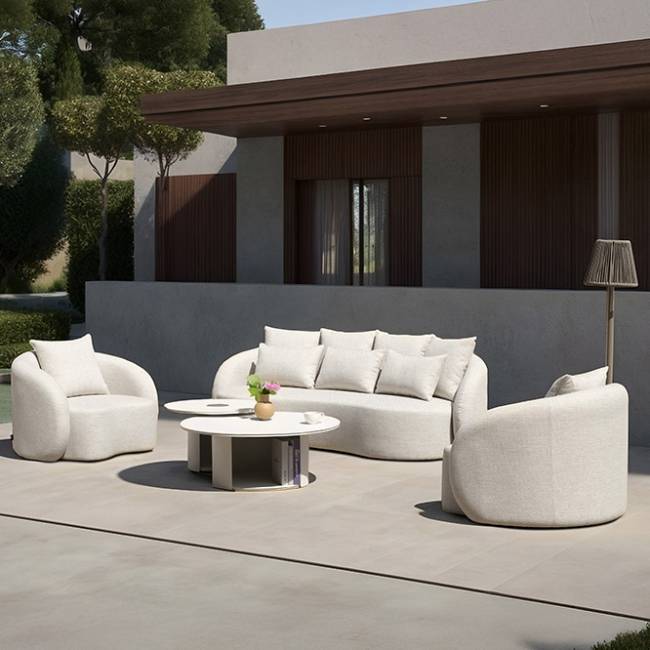 Столик металлический кофейный Cosy белый Ø995х385 мм