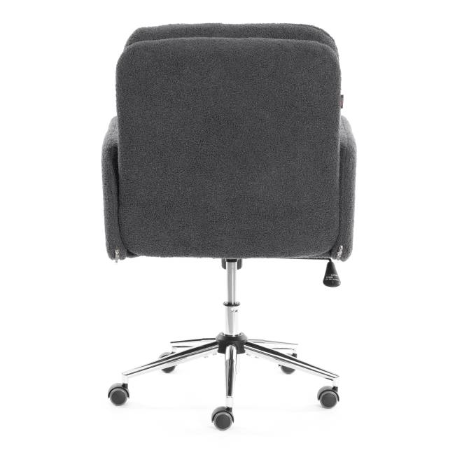 Кресло Dover/Довер хром букле, серый, барни серый серый, barni grey букле