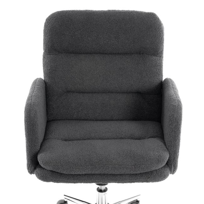 Кресло Dover/Довер хром букле, серый, барни серый серый, barni grey букле