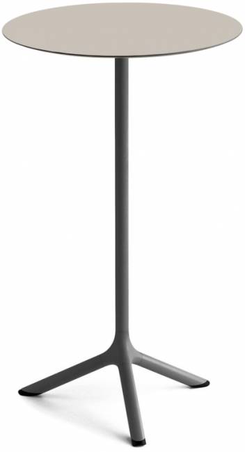 Стол ламинированный барный Tripe антрацит, тортора Ø600х1100 мм