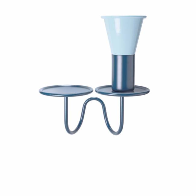 Подставка для цветов настенная Mimosa нефтяной синий 420х215х230 мм